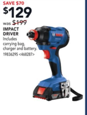 Lowe's Bosch impact driver offer