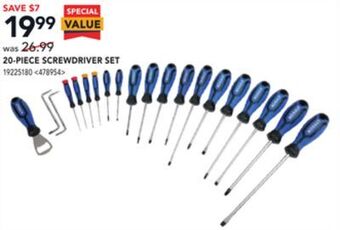 Lowe's Kobalt 20-piece screwdriver set offer