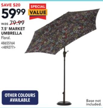 Lowe's Style selections 7.5' market umbrella offer