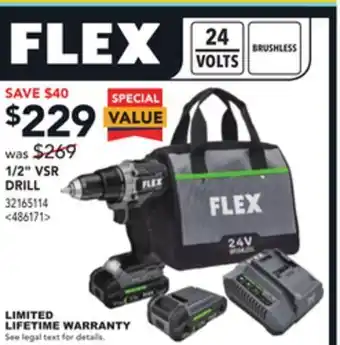Lowe's Flex 1/2 vsr drill offer