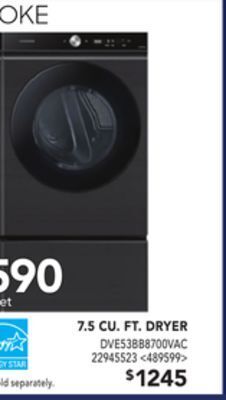 Lowe's Bespoke 7.5 cu. ft. dryer offer
