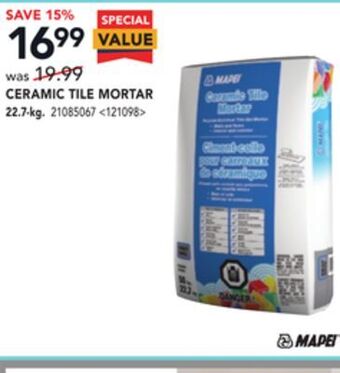 Lowe's Mapei ceramic tile mortar offer