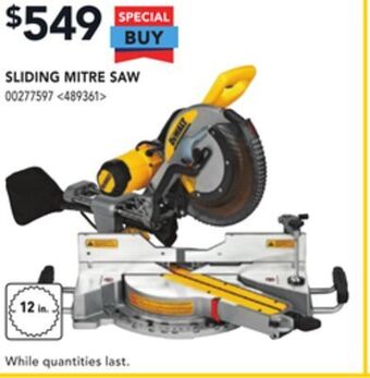 Lowe's Dewalt sliding mitre saw offer