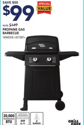 Lowe's Propane gas barbecue offer