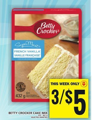 Food Basics Betty crocker cake mix offer