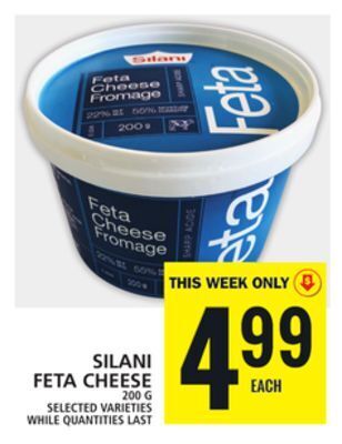 Food Basics Silani feta cheese offer