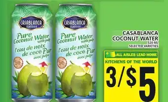 Food Basics Casablanca coconut water offer
