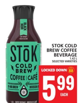 Food Basics Stok cold brew coffee beverage offer