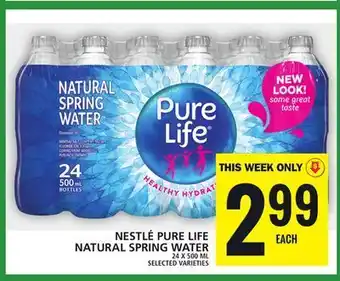 Food Basics Nestlé pure life natural spring water offer