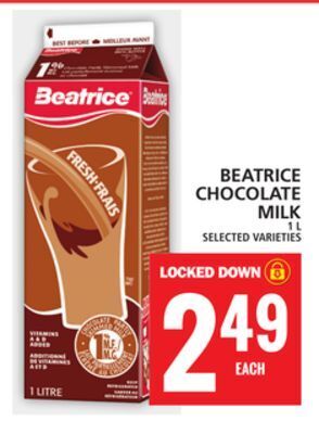 Food Basics Beatrice chocolate milk offer