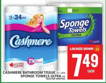 Food Basics Cashmere bathroom tissue or sponge towels ultra offer