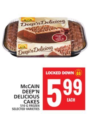 Food Basics Mccain deep'n delicious cakes offer