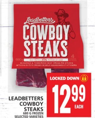 Food Basics Leadbetters cowboy steaks offer