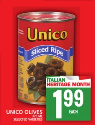 Food Basics Unico olives offer