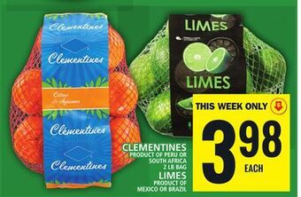 Food Basics Clementines or limes offer