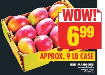 No Frills Red mangoes, approx. 9 lb case offer