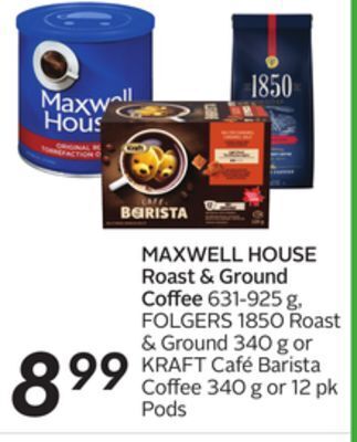 Sobeys Maxwell house roast & ground coffee offer