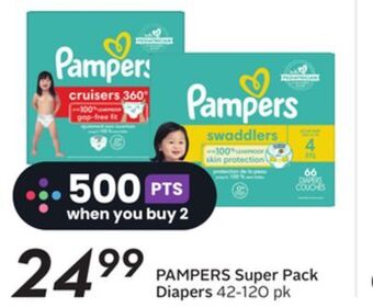 Sobeys Pampers super pack diapers offer