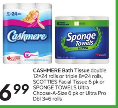 Sobeys Cashmere bath tissue offer