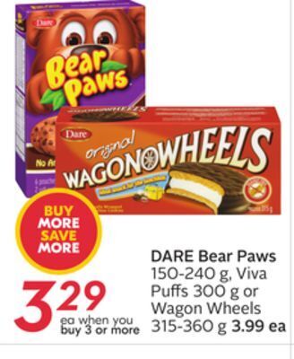 Sobeys Dare bear paws offer