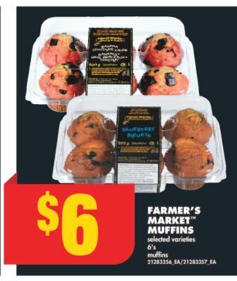 No Frills Farmer's market™ muffins, 6's offer