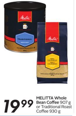Sobeys Melitta whole bean coffee offer