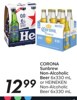 Sobeys Corona sunbrew non-alcoholic beer offer
