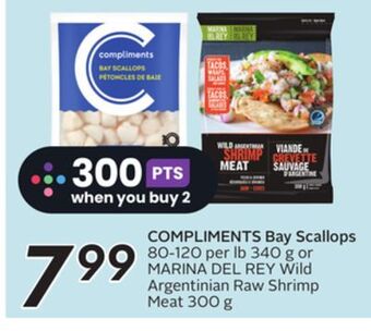 Sobeys Compliments bay scallops offer