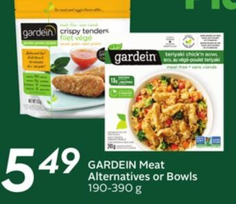 Sobeys Gardein meat alternatives or bowls offer