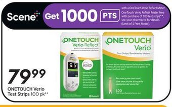 Sobeys Onetouch verio test strips offer