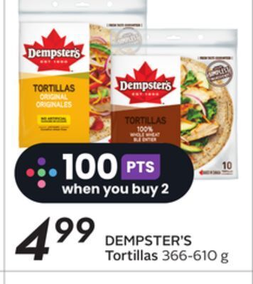 Sobeys Dempster's tortillas offer