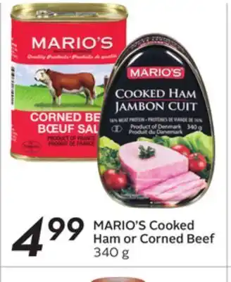 Sobeys Mario's cooked ham or corned beef offer