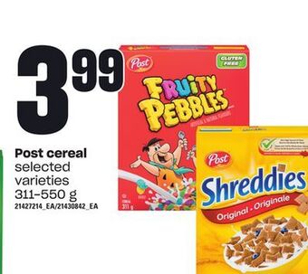 Loblaws Post cereal, 311-550 g offer