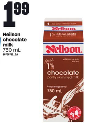 Loblaws Neilson chocolate milk, 750 ml offer