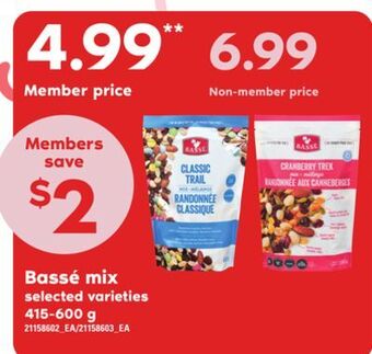 Loblaws Bassé mix, 415-600 g offer