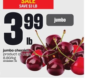 Loblaws Jumbo cherries offer