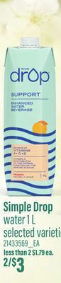 Loblaws Simple drop water offer