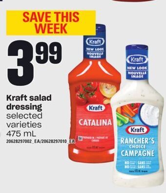 Loblaws Kraft salad dressing, 475 ml offer