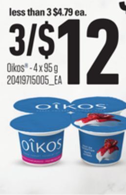 Loblaws Oikos®, 4 x 95 g offer