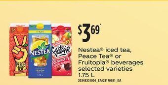 Loblaws Nestea® iced tea, peace tea® or fruitopia® beverages, 1.75 l offer
