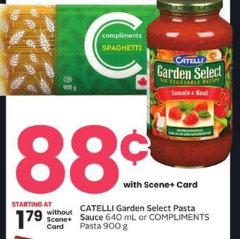 Sobeys Catelli garden select pasta sauce offer