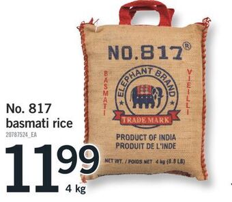 Fortinos No. 817 basmati rice offer