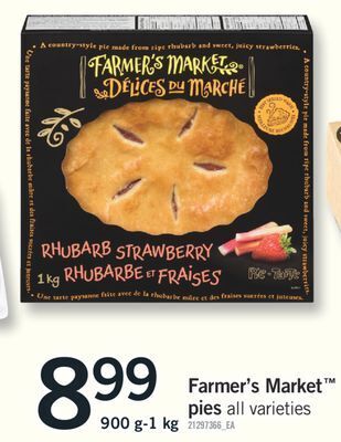 Fortinos Farmer's market™ pies 900 g - 1 kg offer