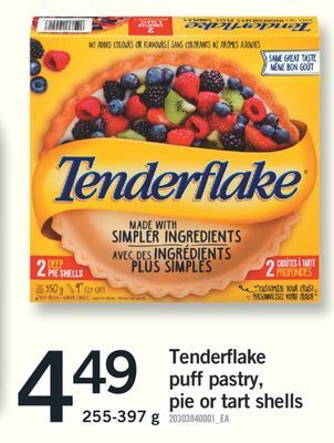Fortinos Tenderflake puff pastry, puff pastry, pie or tart, 255-397 g offer