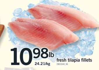 Fortinos Fresh tilapia fillets offer