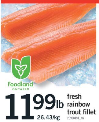 Fortinos Fresh rainbow trout fillet offer