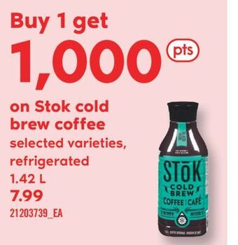Fortinos Stok cold brew coffee, 1.42 l offer