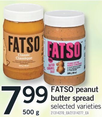 Fortinos Fatso peanut butter spread, 500 g offer