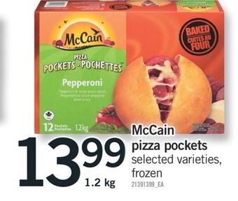 Fortinos Mccain pizza pockets offer