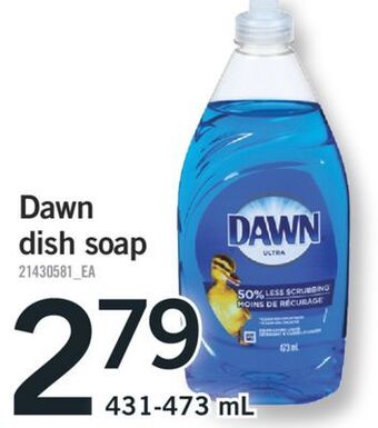 Fortinos Dawn dish soap, 431-473 ml offer